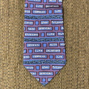 Eagles Wings Books of the Bible Religious Silk Necktie